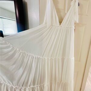 Mac Duggal White Gown